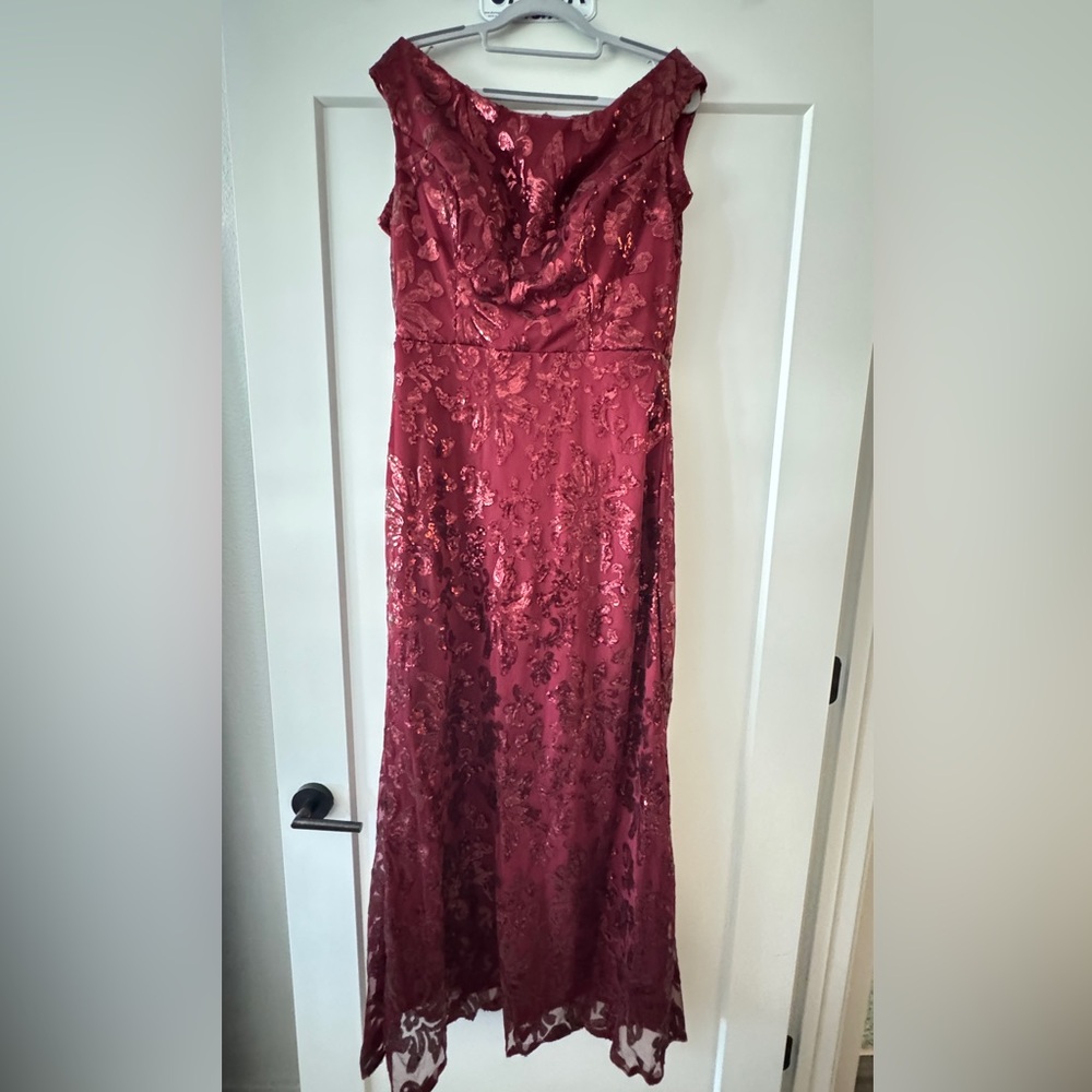 Elegant Red Sequin Dress